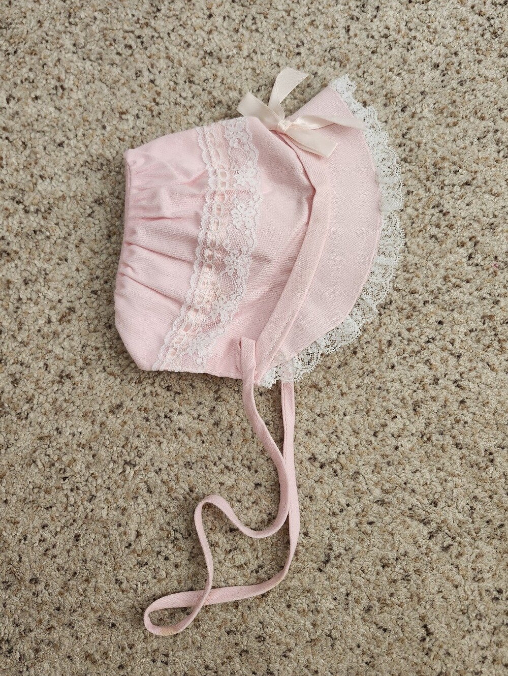 Vintage Pink Baby Sun Bonnet